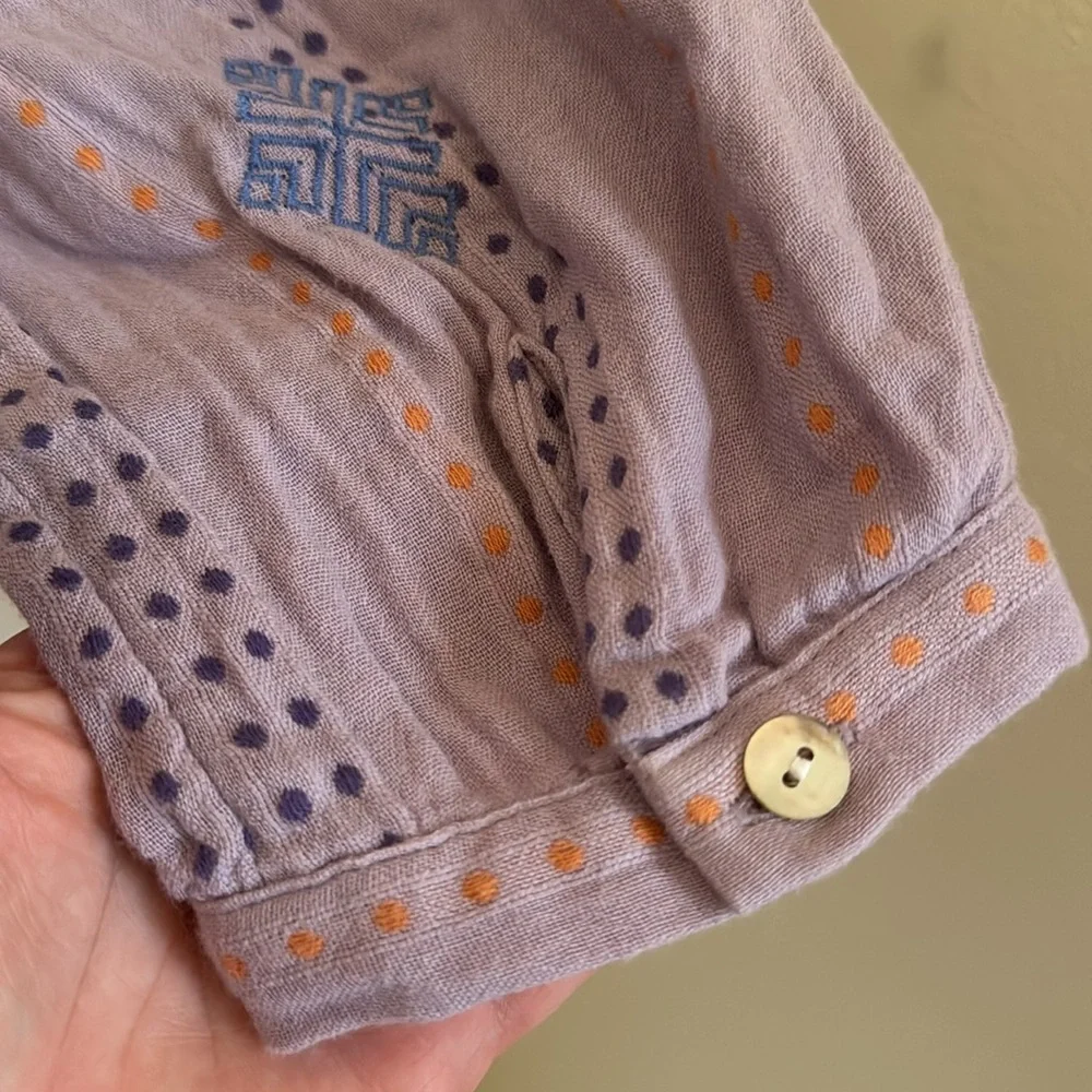 J. Jill Lavender Embroidered Blouse - Picture 4 of 7